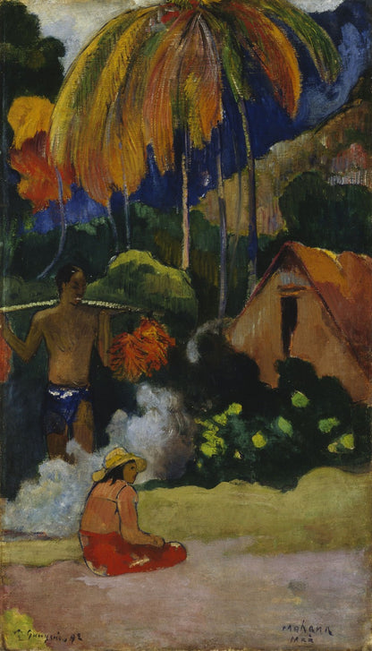 Landscape in Tahiti (Mahana Maà) by Paul Gauguin