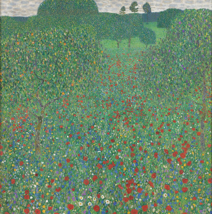 Flowering Poppies by Gustav Klimt