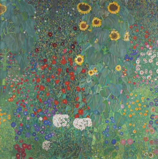 Farm Garden with Sunflowers by Gustav Klimt