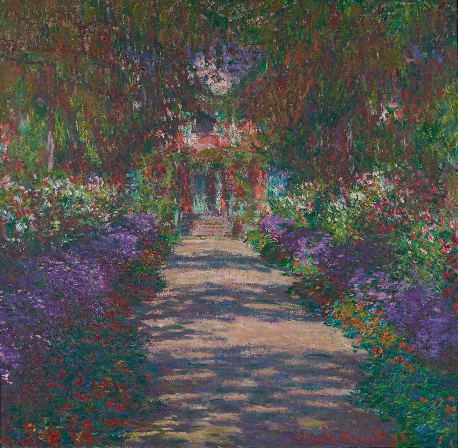 Pathway in Monet's Garden In Giverny by Claude Monet