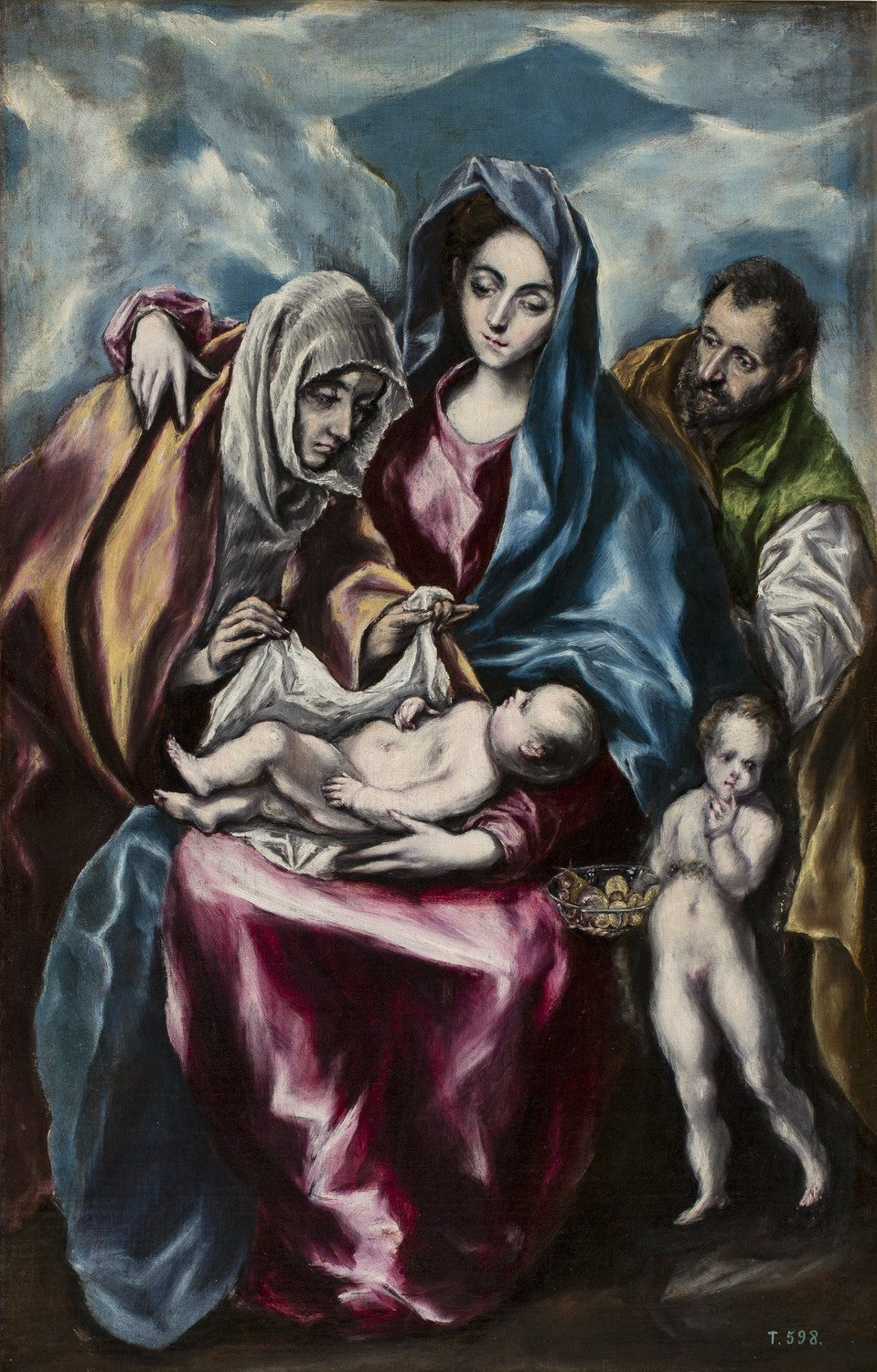 The Holy Family with St.Anne and St Johny by El Greco