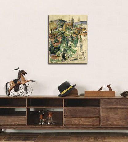 The Village of Gardanne (Le Village de Gardanne) - by Paul Cézanne