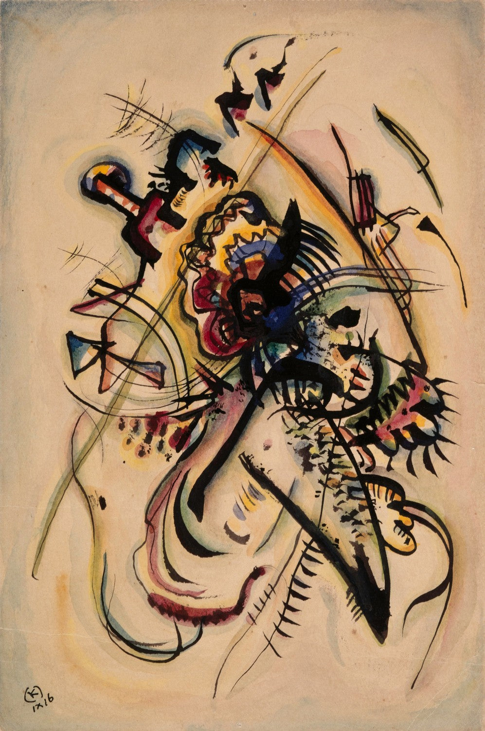 An eine Stimme (With One Voice ) by Wassily Kandinsky