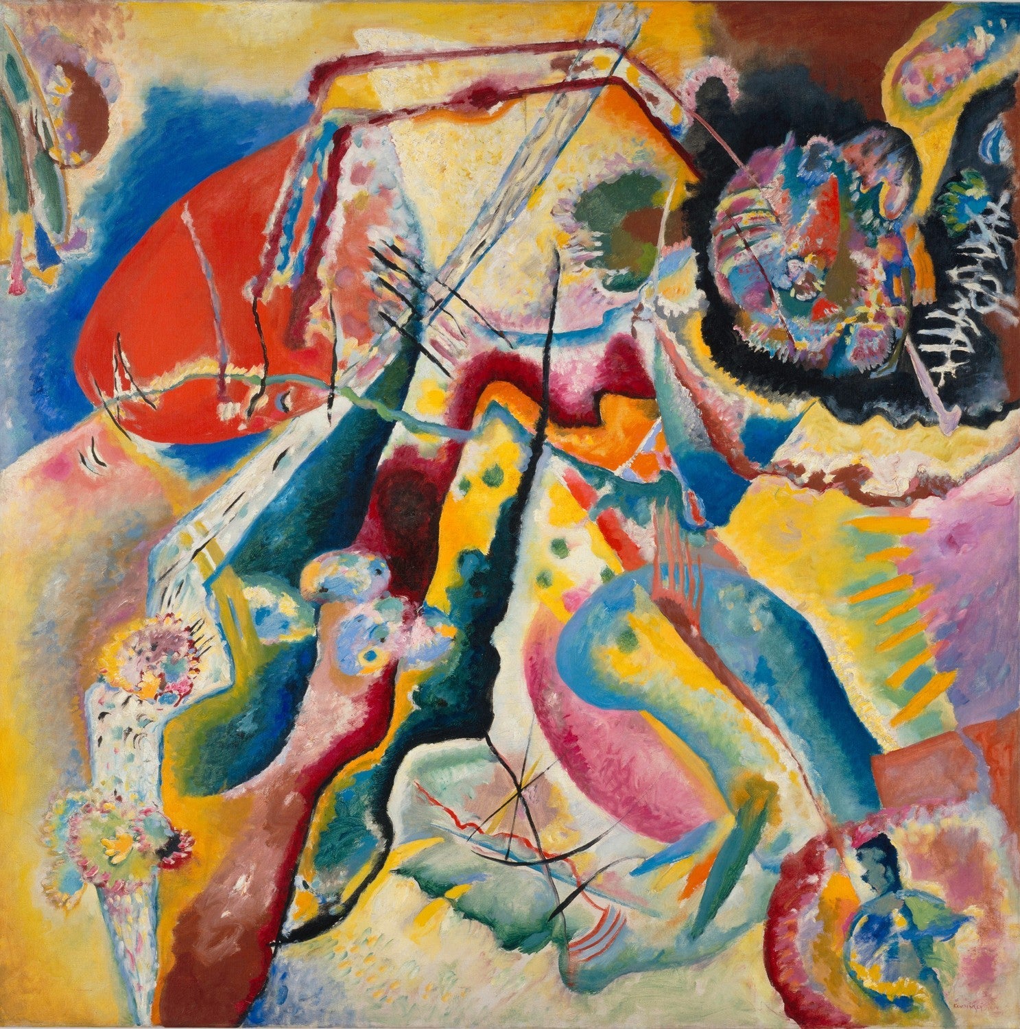 Bild mit rotem Fleck (Painting with Red Spot) by Wassily Kandinsky