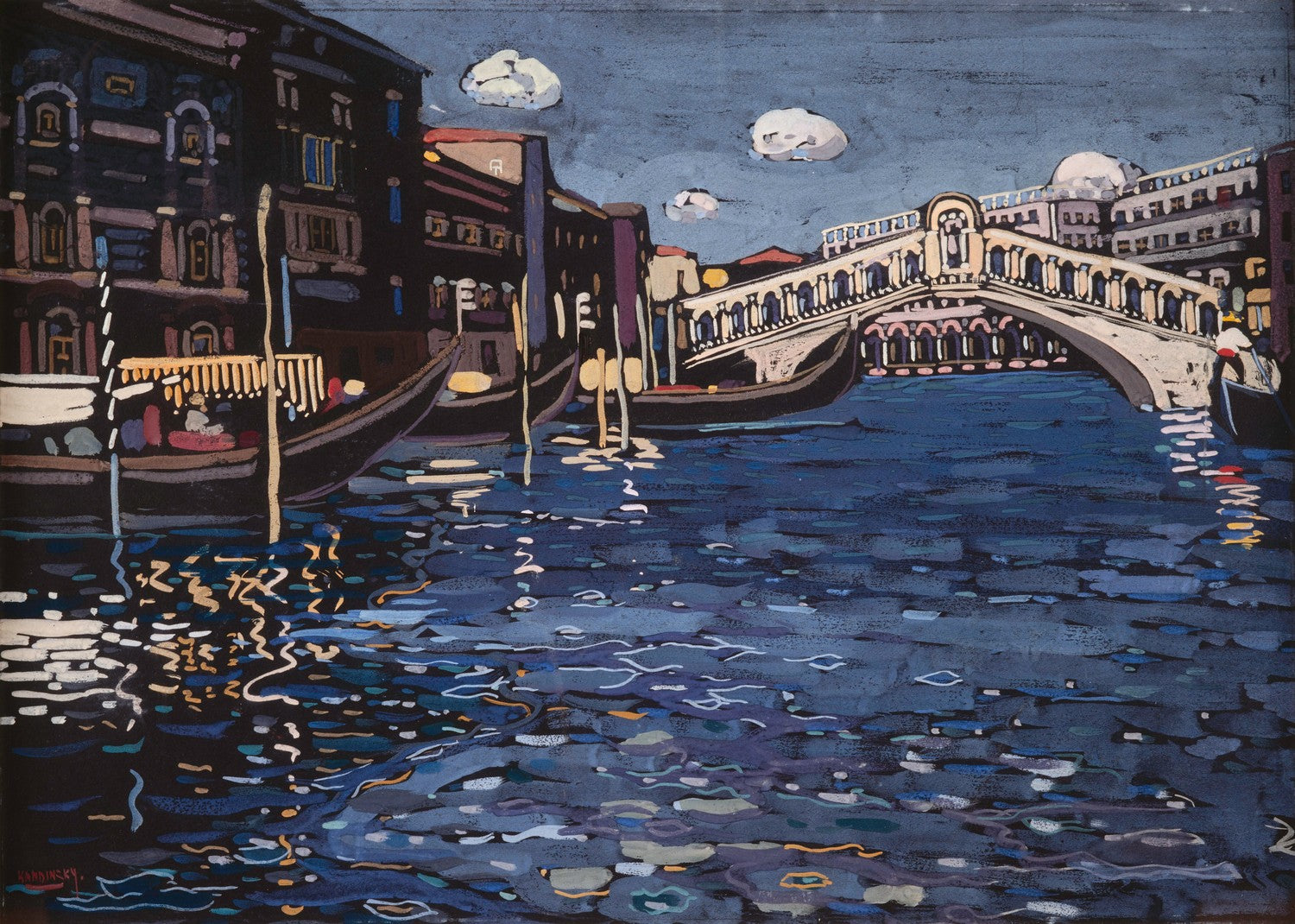 Errinnerung an Venedig 4 (Ponte Rialto) (Memory of Venice 4 (Rialto Bridge)) by Wassily Kandinsky