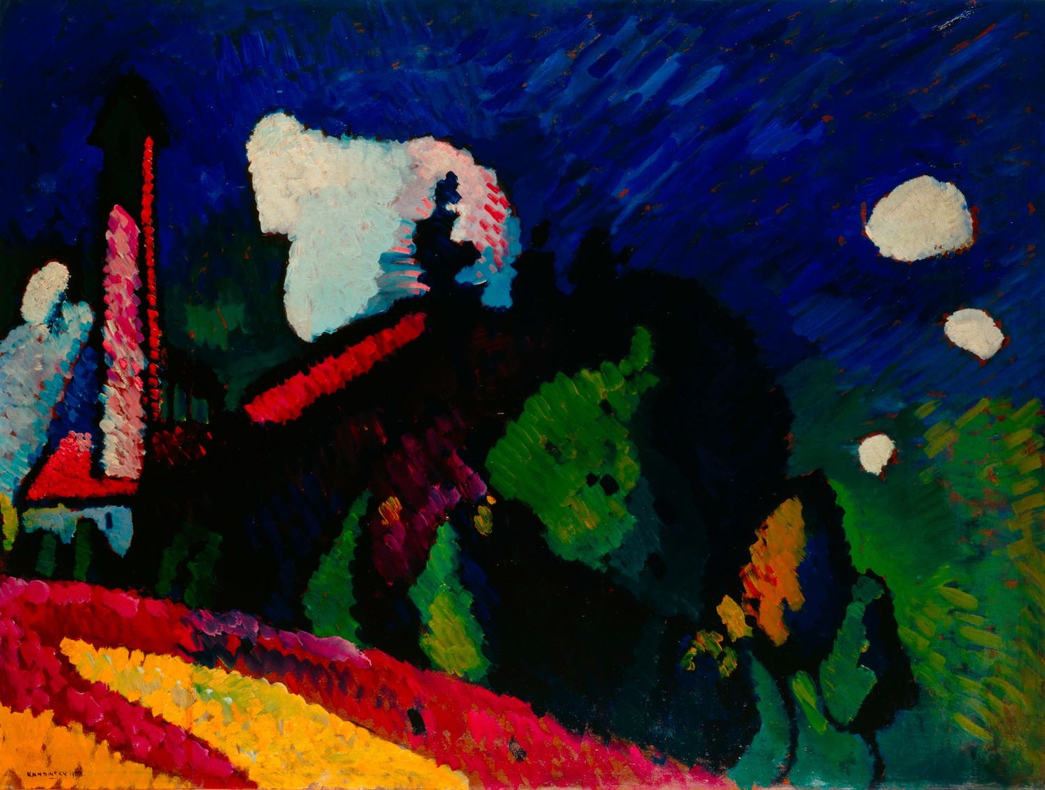 Murnau, Landschaft mit Turm (Murnau, Landscape with Tower) by Wassily Kandinsky