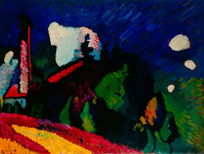 Murnau, Landschaft mit Turm (Murnau, Landscape with Tower) by Wassily Kandinsky