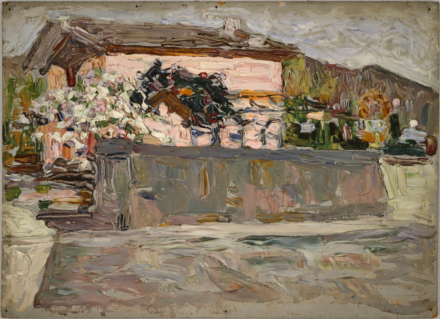 Frühling, Umgebung von Augsburg (Spring, around Augsburg) by Wassily Kandinsky