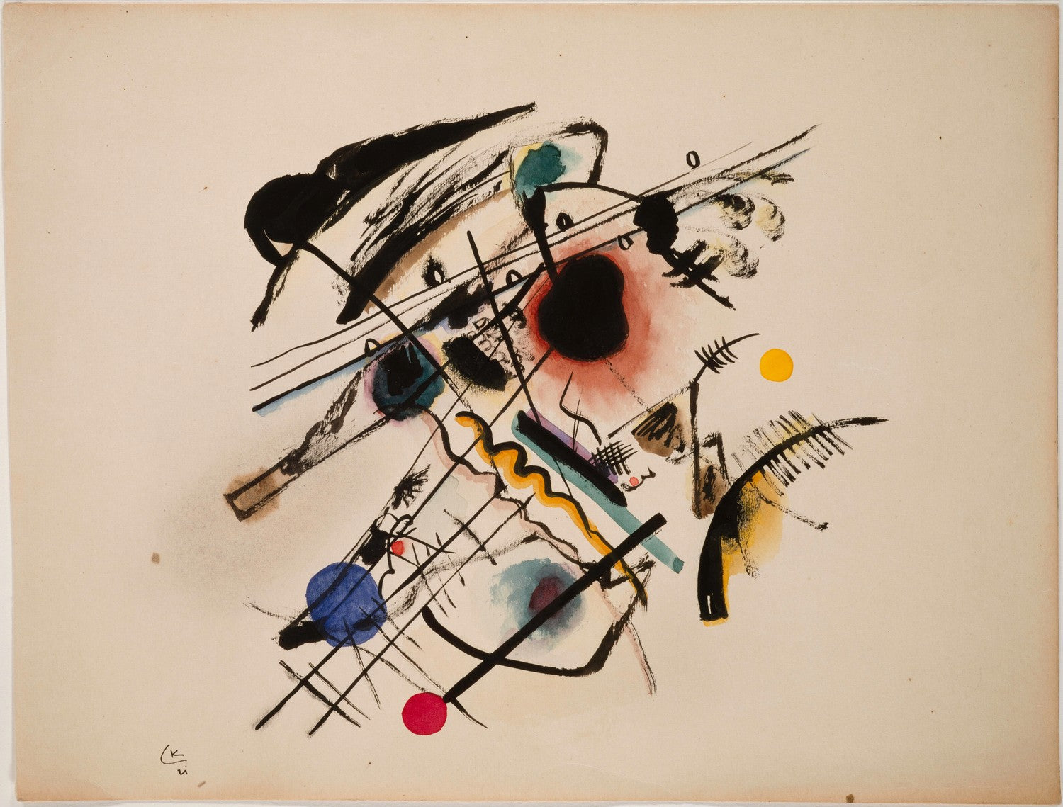 Etude pour Schwarzer Fleck (Study for Black Spot) by Wassily Kandinsky