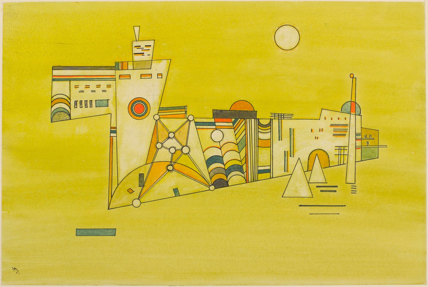 Zartes Gelb (Tender Yellow) by Wassily Kandinsky