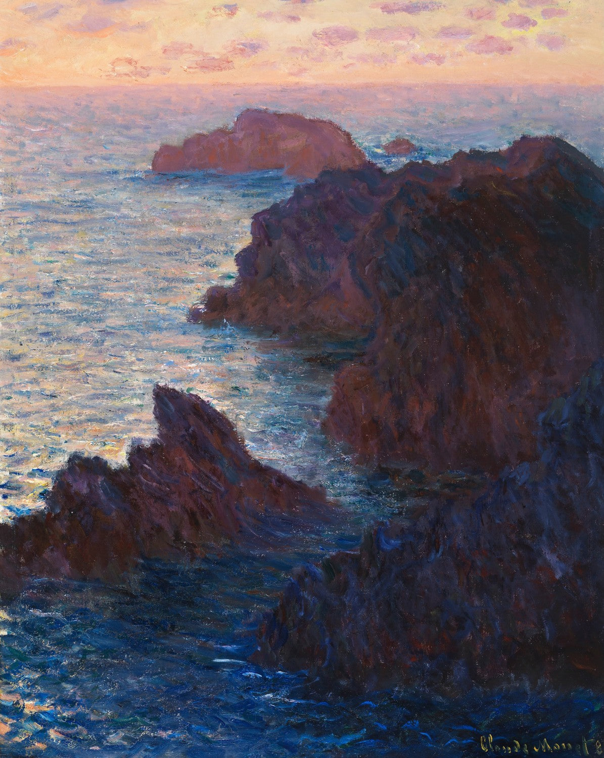 Rocks at Belle-Île, Port-Domois by Claude Monet