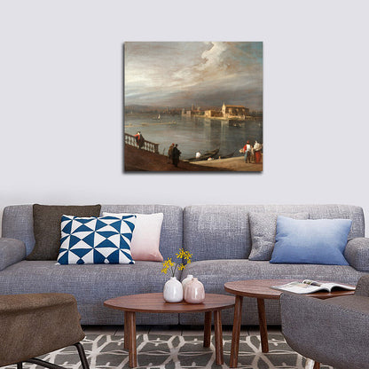 San Cristoforo, San Michele, and Murano from the Fondamenta Nuove, Venice - by Canaletto