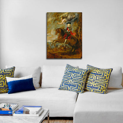 Archduke Ferdinand, Cardinal-Infante of Spain, at the Battle of Nordlingen - by Peter Paul Rubens