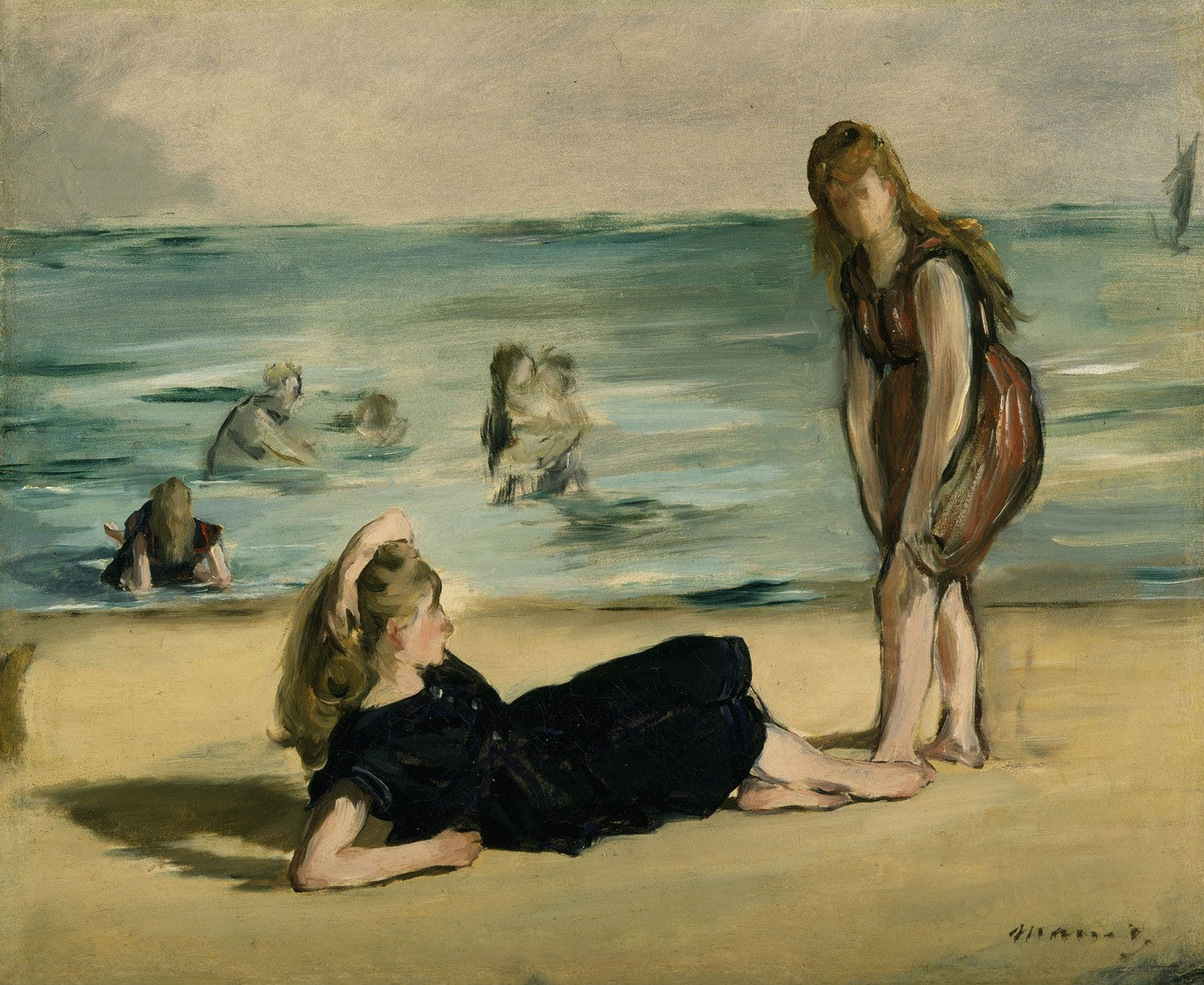 On the Beach by Édouard Manet