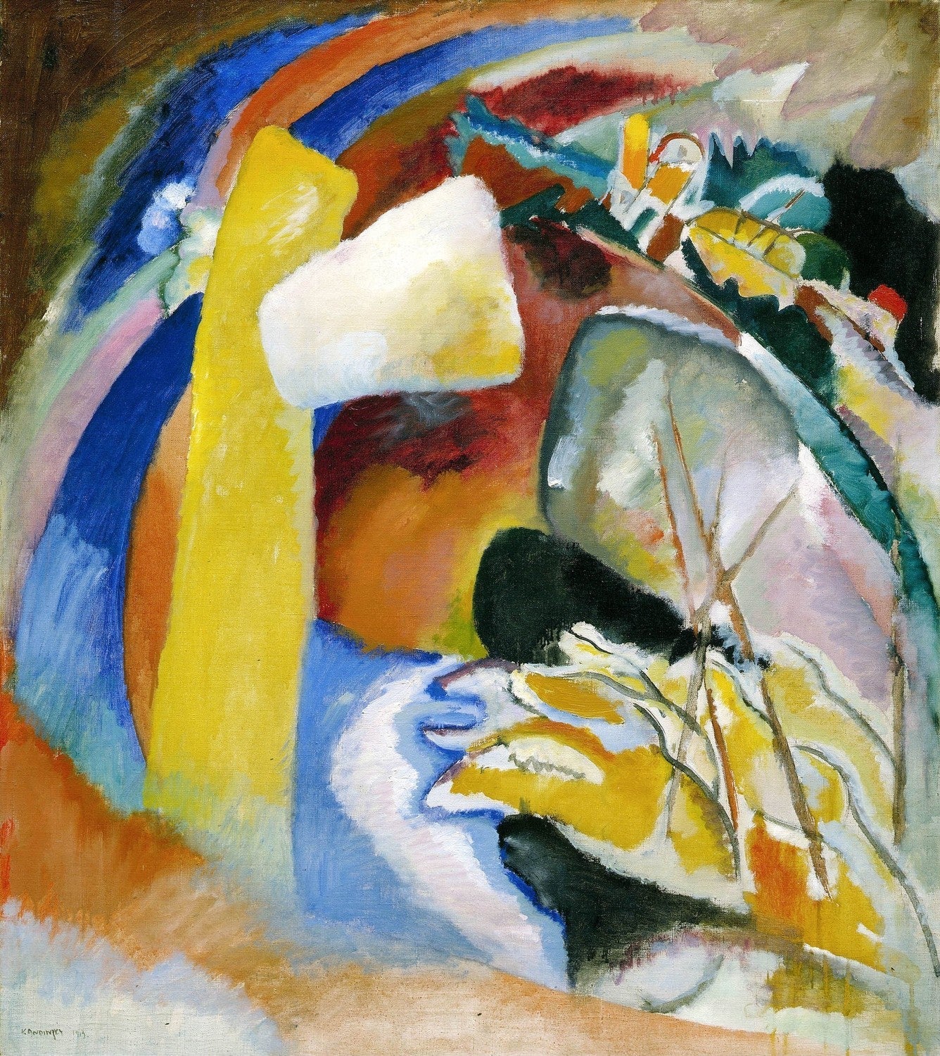 Study for Painting with White Form by Wassily Kandinsky