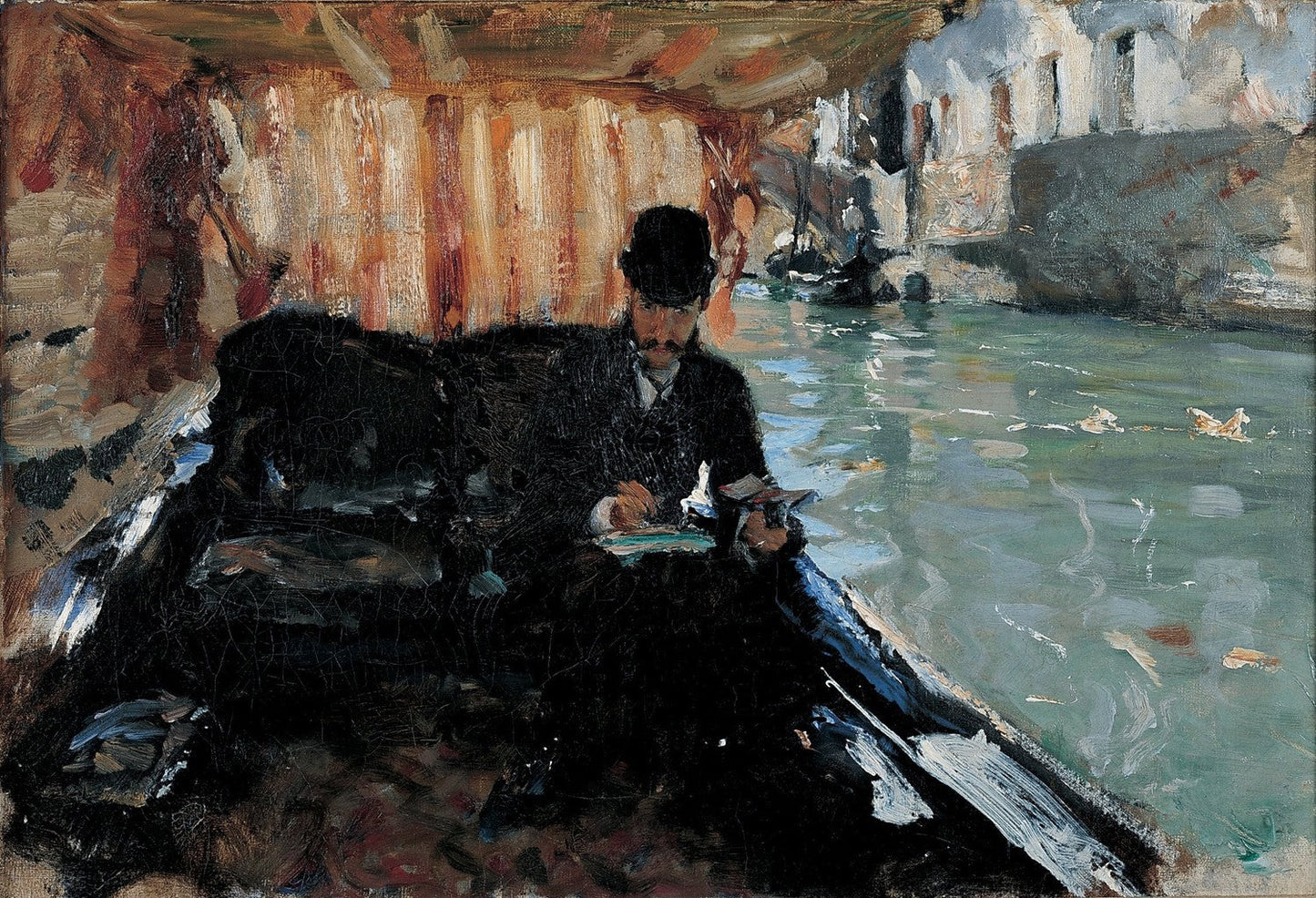 Ramón Subercaseaux in a Gondola by John Singer Sargent