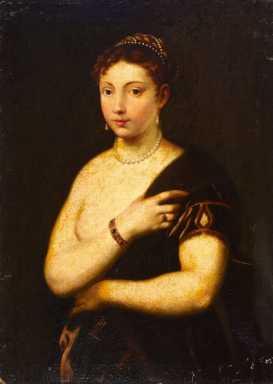 Girl in  a Fur Coat by Titian