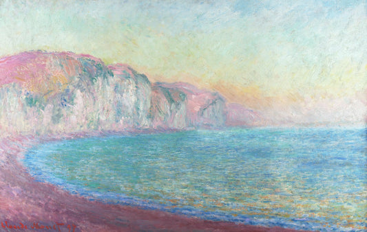 Falaises a Pourville, soleil levant by Claude Monet