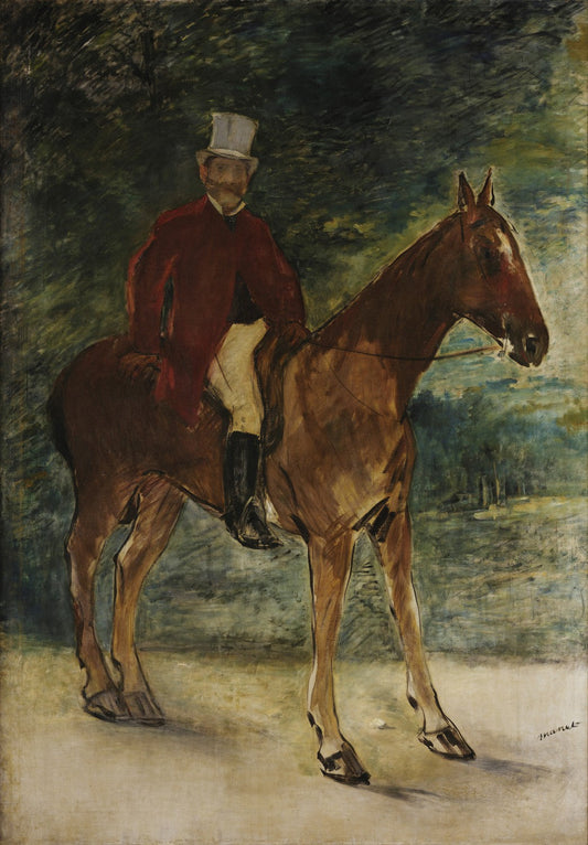 Portrait de M. Arnaud à cheval  (Portrait of Mr. Arnaud on Horseback) by Édouard Manet