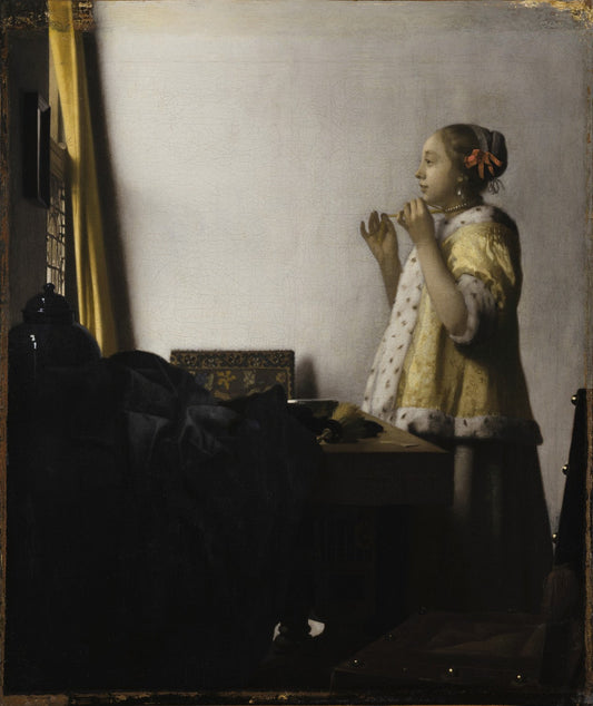 Young Woman with a Pearl Necklace by Johannes Vermeer