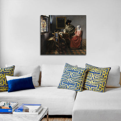 The Glass of Wine - by Johannes Vermeer