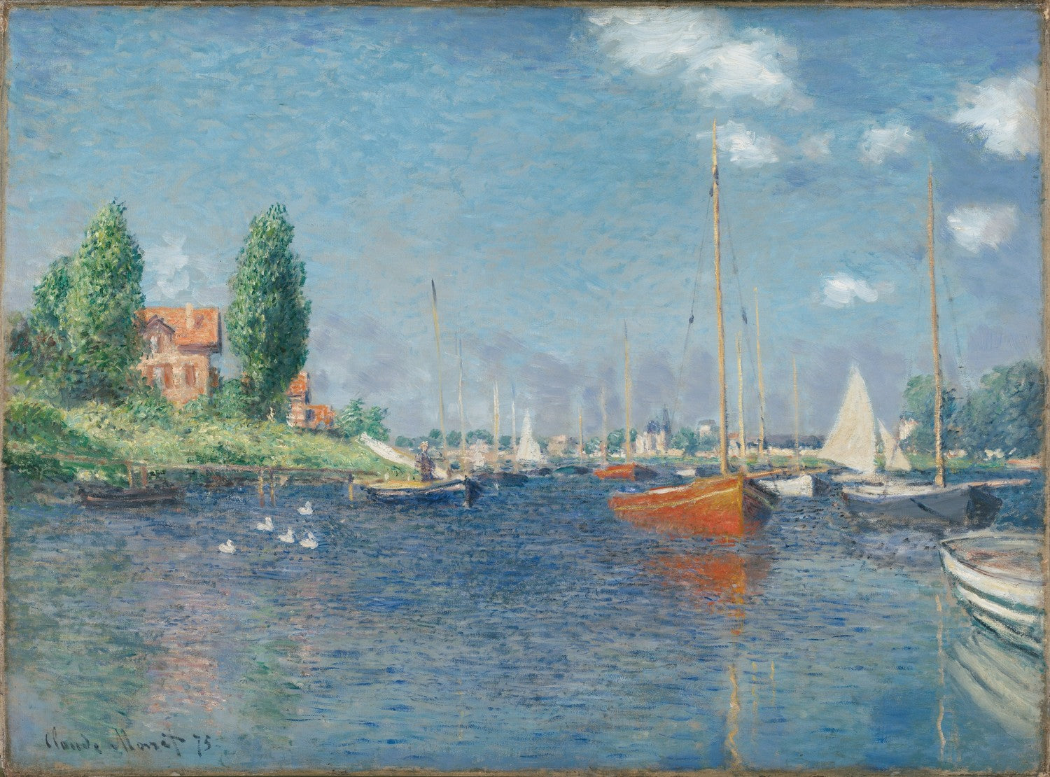 Red Boats, Argenteuil by Claude Monet