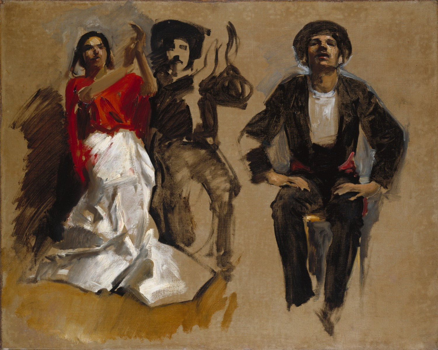 Study for Seated Figures for "El Jaleo" by John Singer Sargent