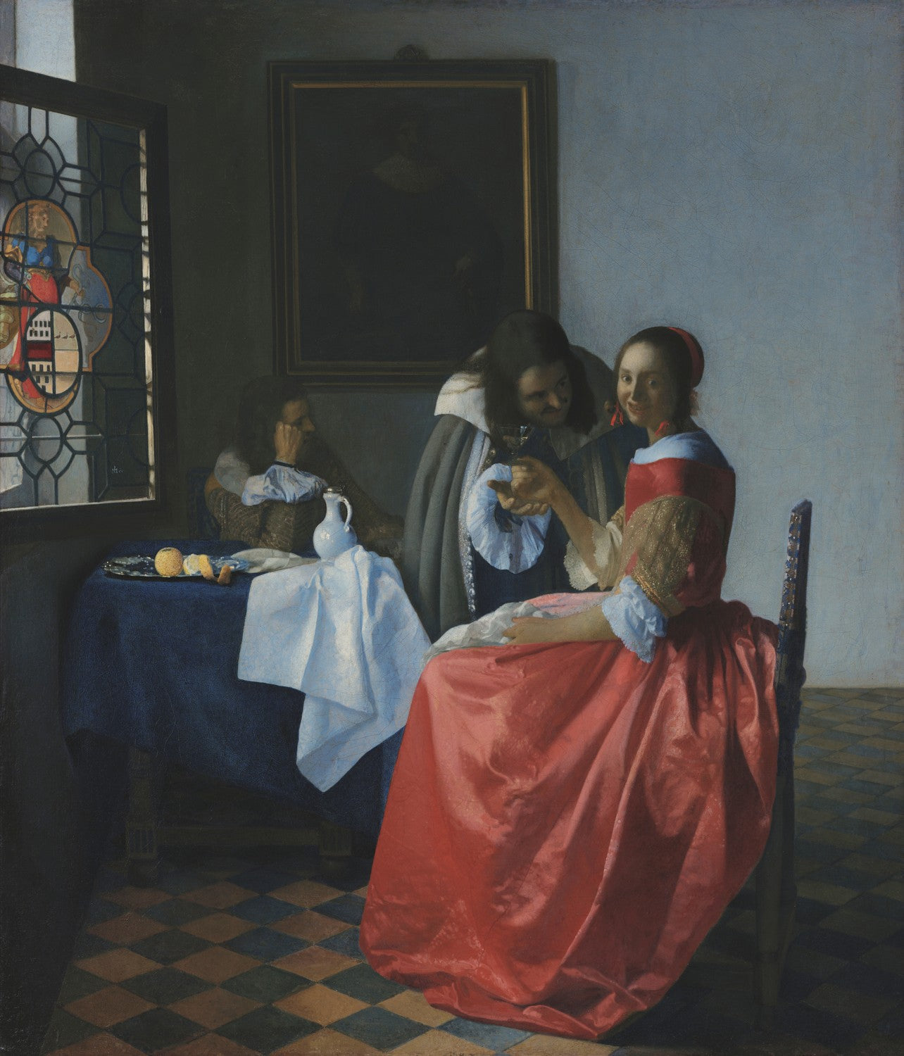 Girl with a Wineglass by Johannes Vermeer