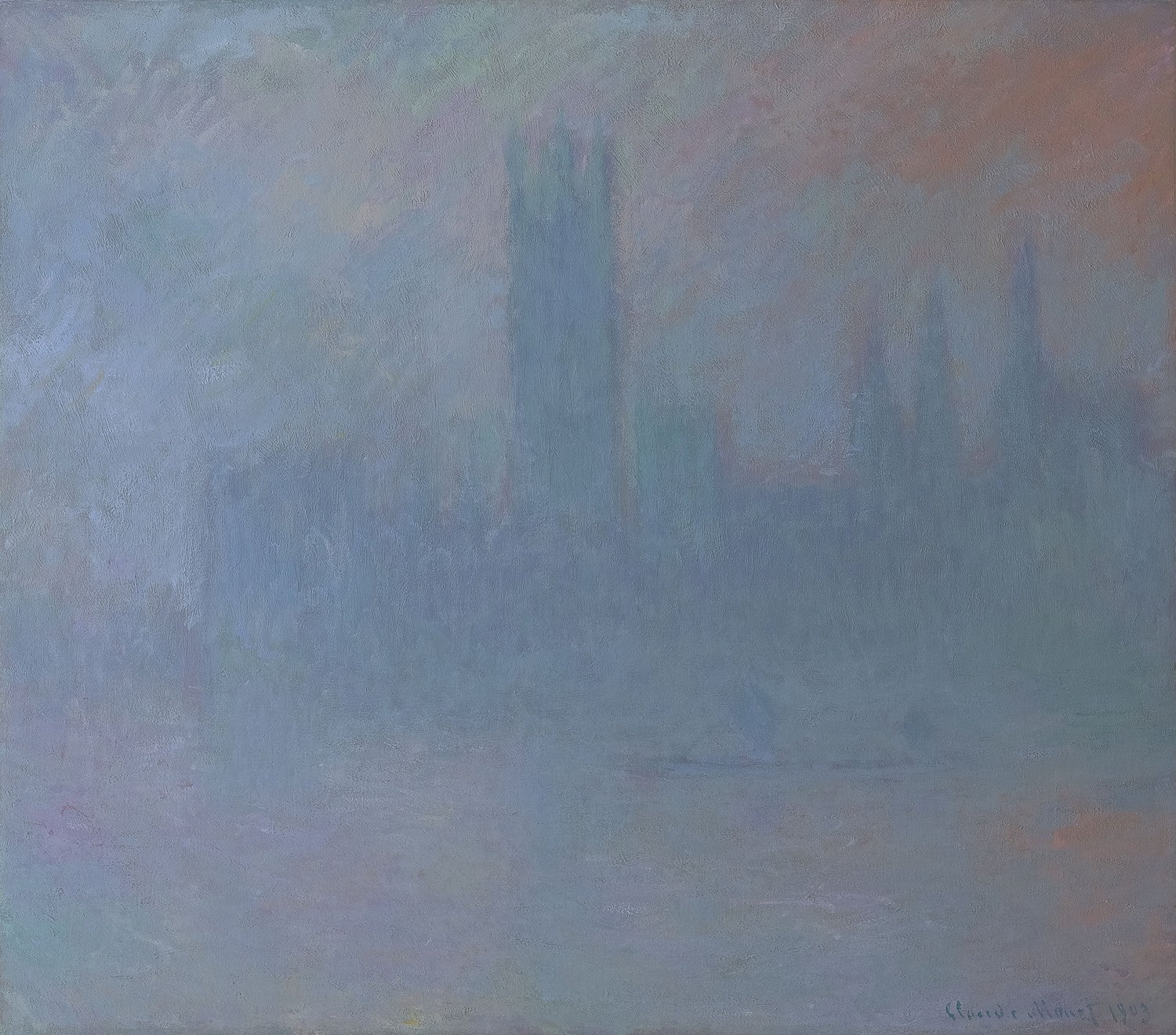 Houses of Parliament in the Fog by Claude Monet