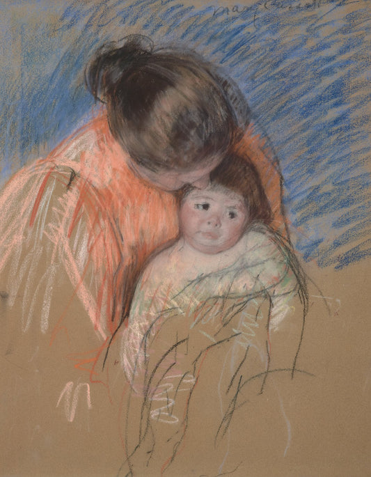 Sketch of a Mother Looking Down at Thomas by Mary Cassatt