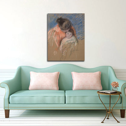 Sketch of a Mother Looking Down at Thomas - by Mary Cassatt