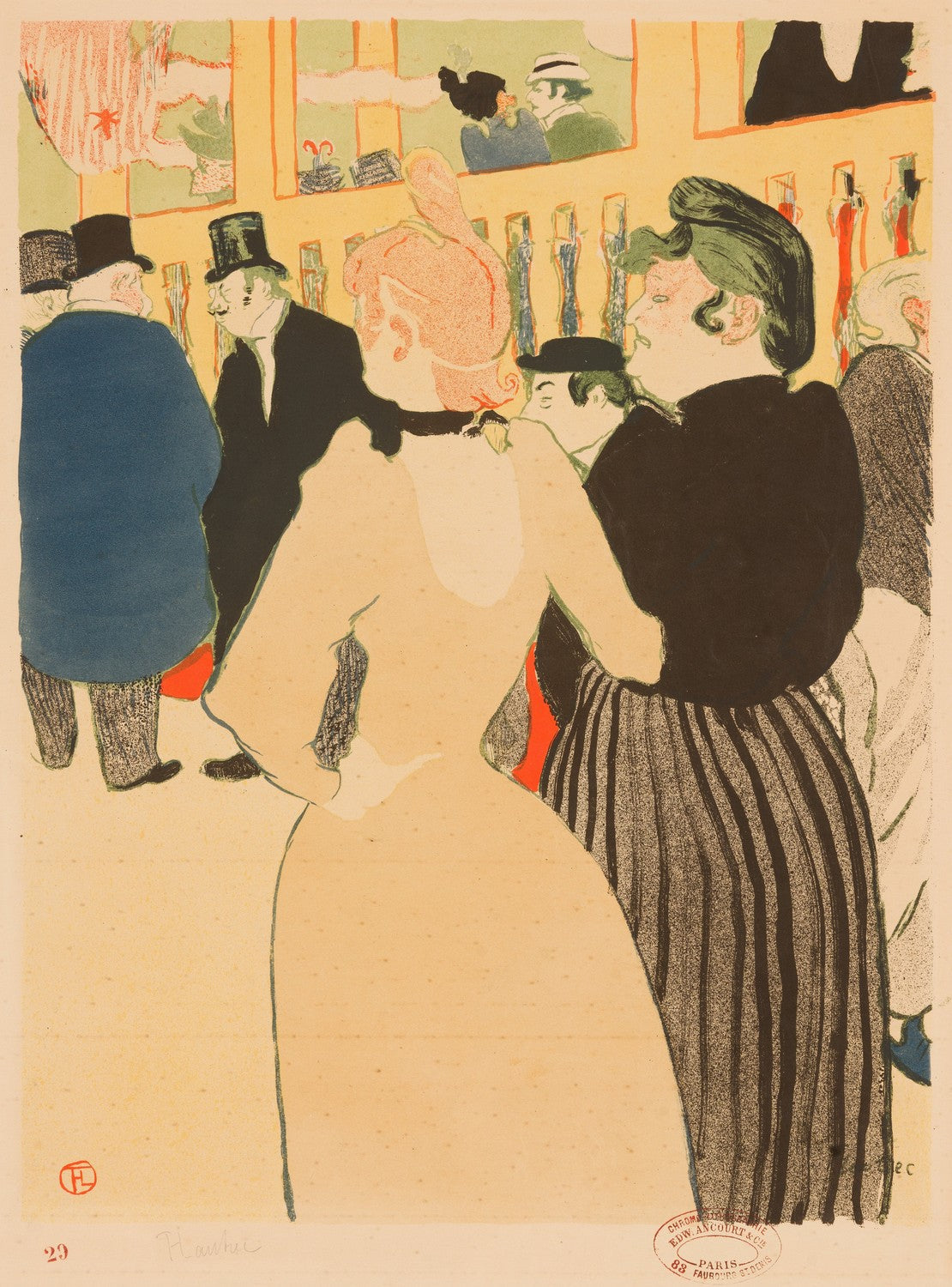 Au Moulin Rouge, La Goulue et sa Soeus by Henri de Toulouse-Lautrec