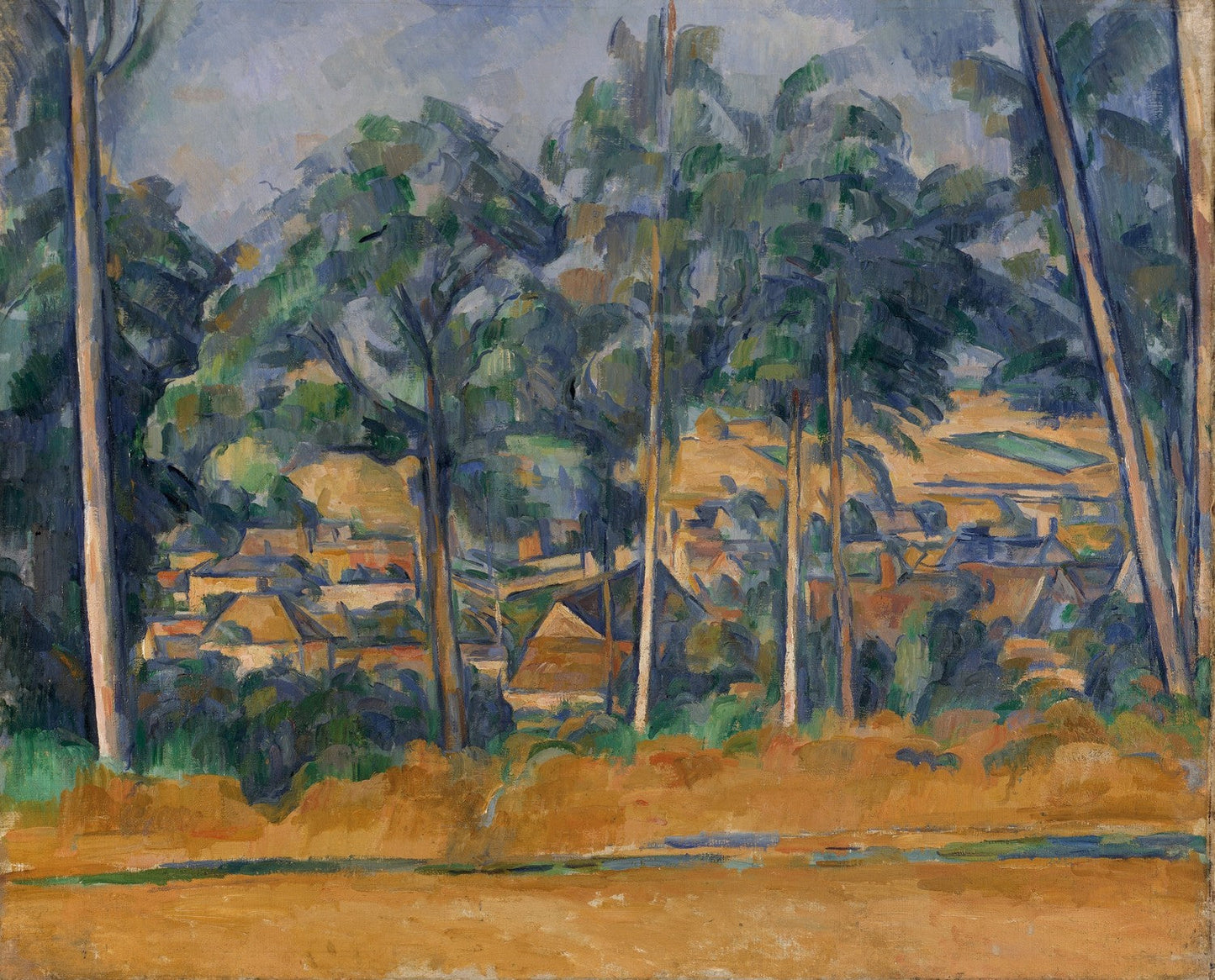 Village through the Trees (Marines) by Paul Cézanne