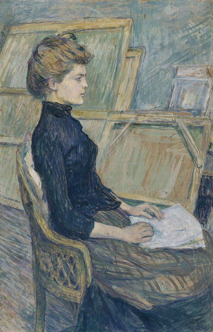 Young Girl in the Studio (Hélène Vary) by Henri de Toulouse-Lautrec