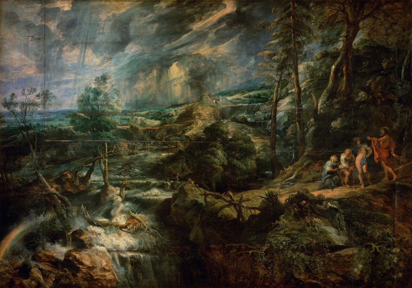 Landscape with Philemon and Baucis by Peter Paul Rubens