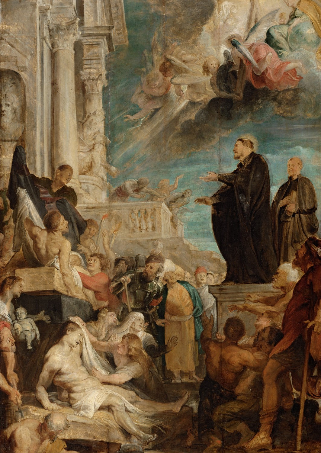 The miracles of St. Francis Xavier, Modello by Peter Paul Rubens