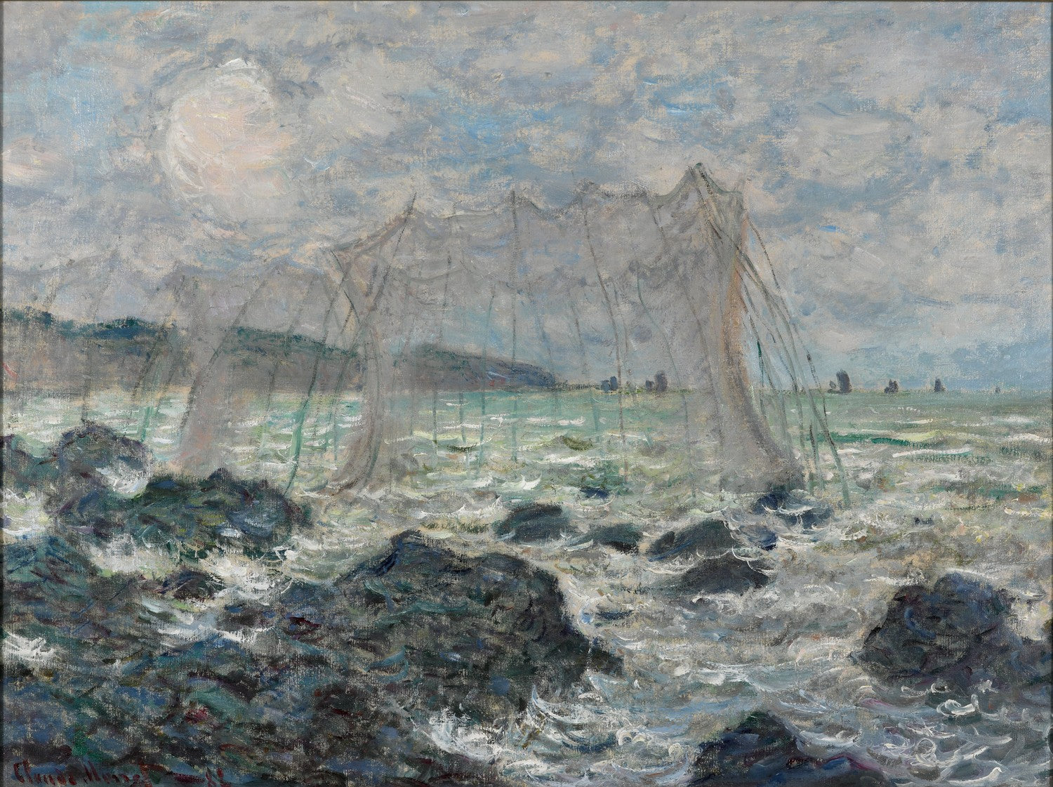 Fishing nets at Pourville by Claude Monet