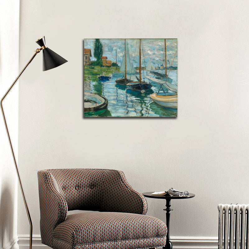 Sailboats on the Seine at Petit - Gennevilliers - by Claude Monet