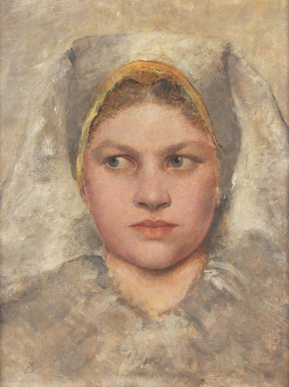 Head Study of a Girl from Haná by Gustav Klimt