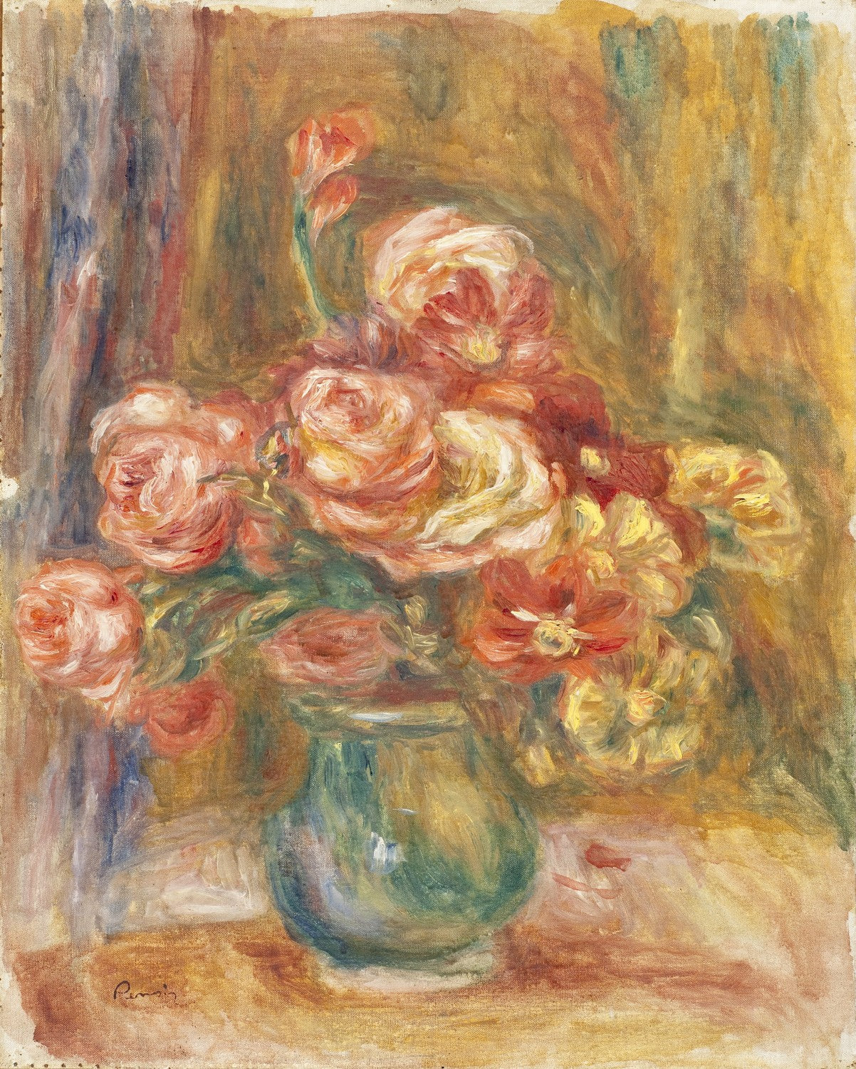 Vase of Roses by Pierre-Auguste Renoir