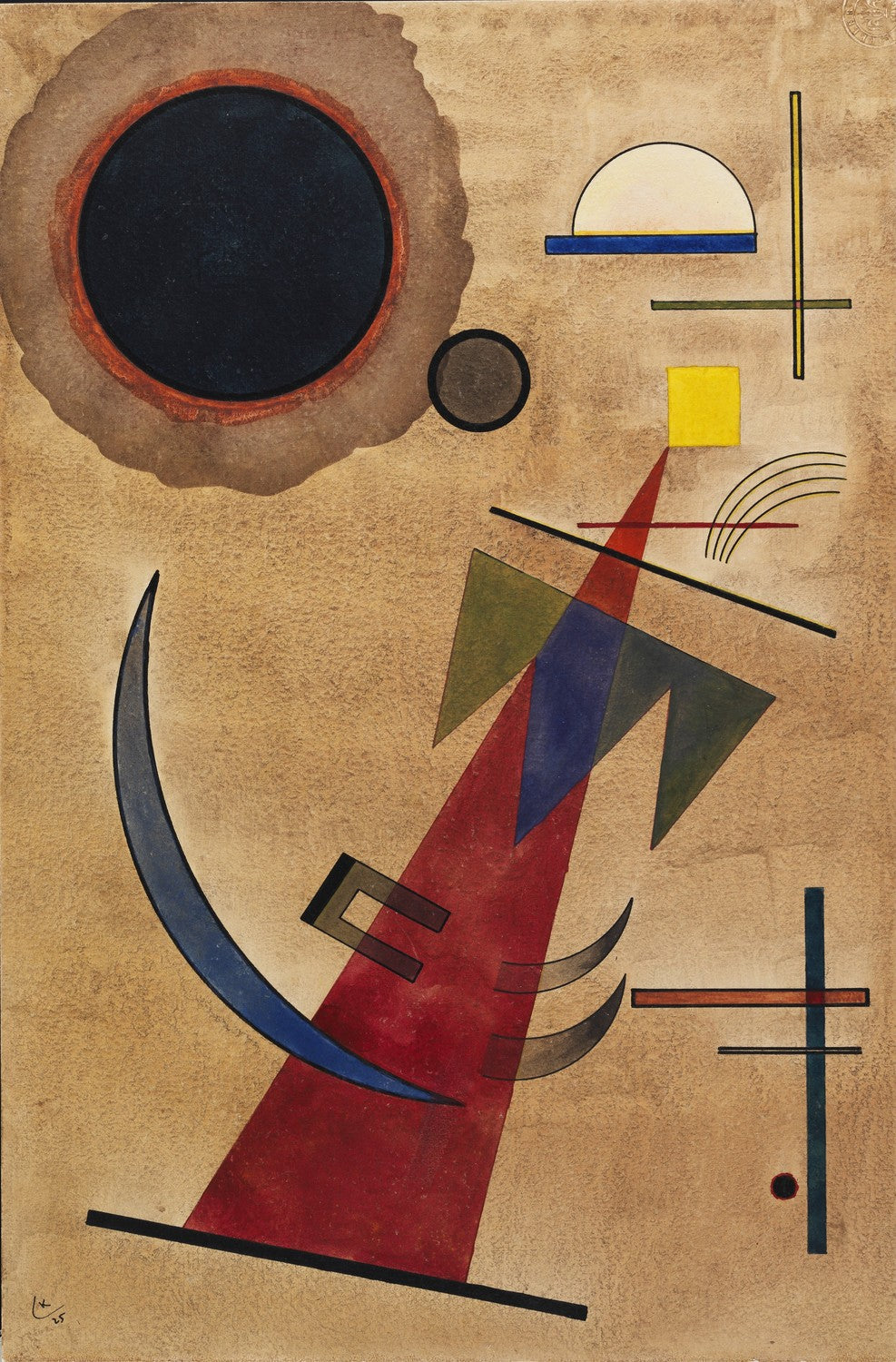 Rot in Spitzform by Wassily Kandinsky