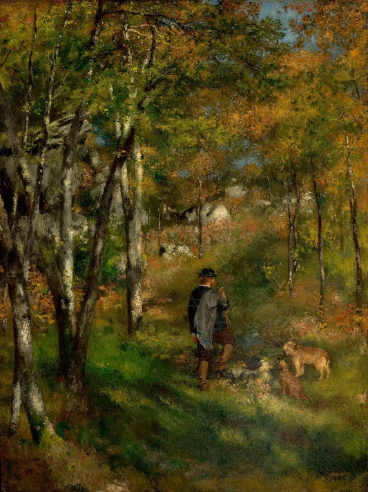 The Painter Le Coeur Hunting in the Fontainebleau Forest by Pierre-Auguste Renoir