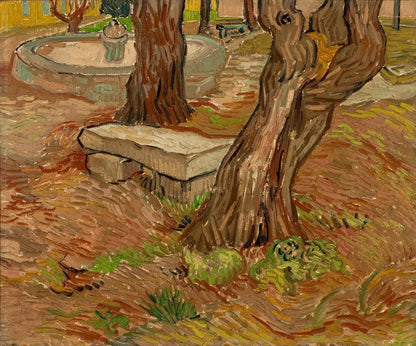 The Stone Bench in the Asylum at Saint-Remy by Vincent van Gogh