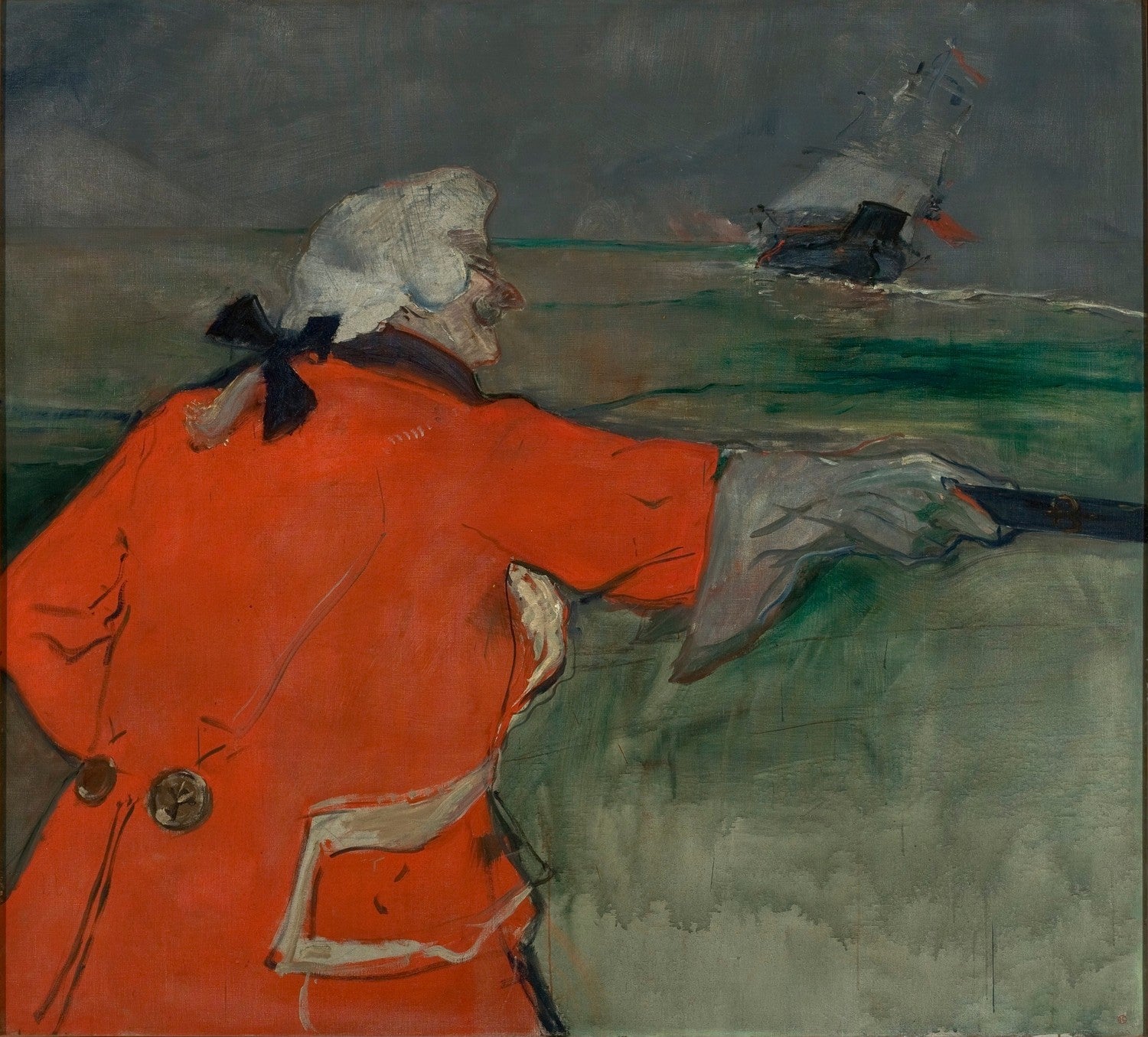 Paul Viaud Dressed as an Admiral of the 18th Century (The Admiral Viaud) by Henri de Toulouse-Lautrec