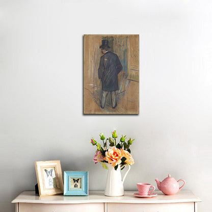 Monsieur Luis Pascal Seen from Behind - by Henri de Toulouse-Lautrec