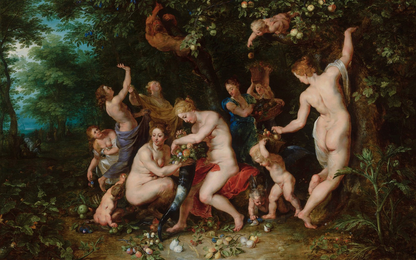 Nymphs Filling the Cornucopia by Peter Paul Rubens