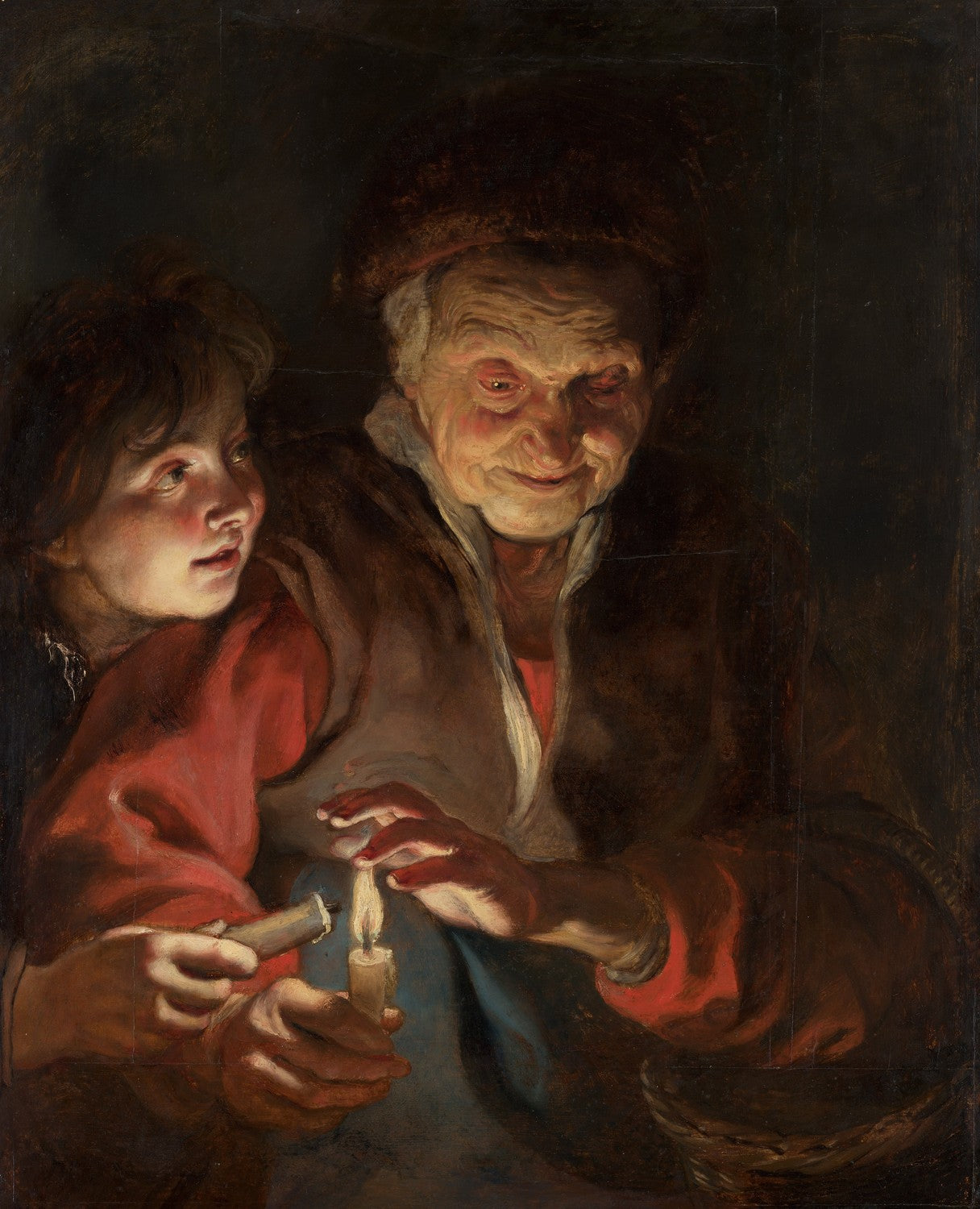 Old Woman and Boy with Candles by Peter Paul Rubens