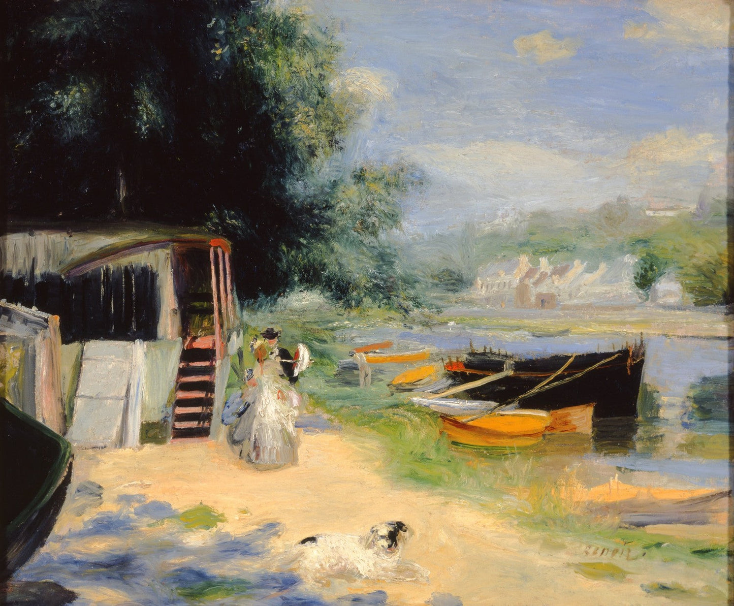 View of Bougival by Pierre-Auguste Renoir