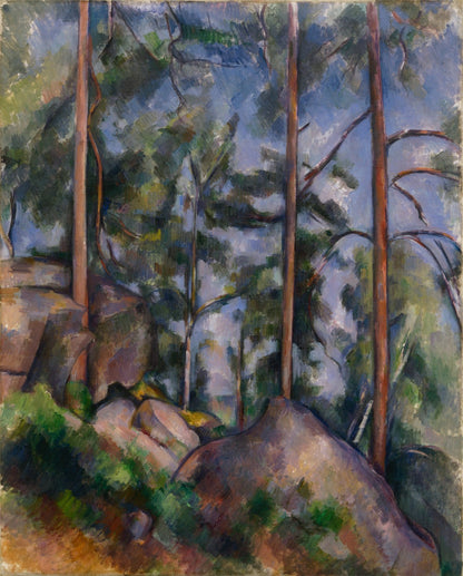 Pines and Rocks (Fontainebleau?) - by Paul Cézanne