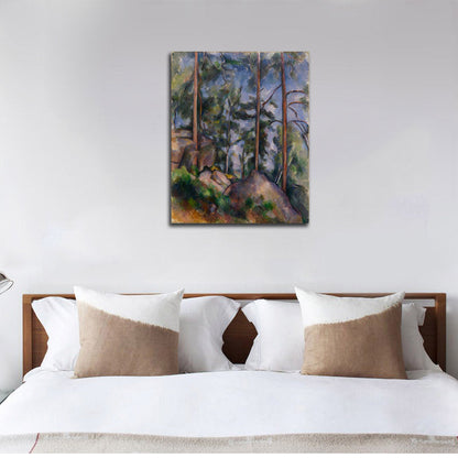 Pines and Rocks (Fontainebleau?) - by Paul Cézanne